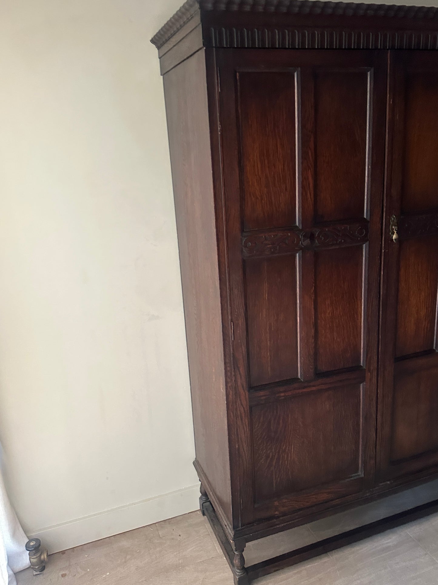 English oak wardrobe