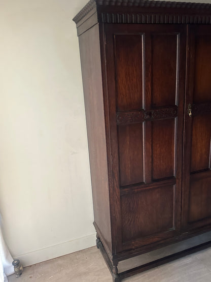 English oak wardrobe