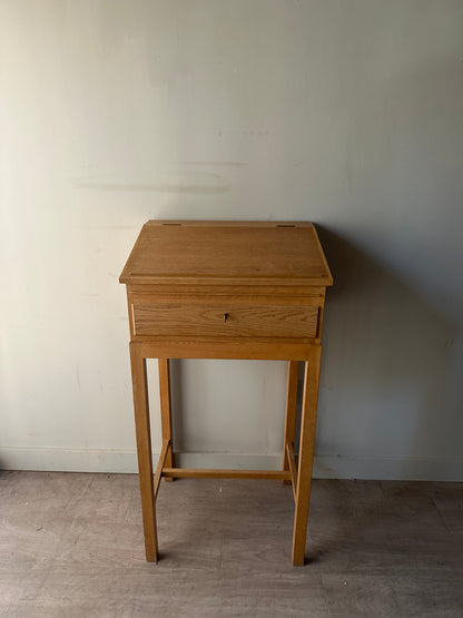 White oak schoolmasters desk