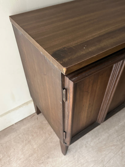 Walnut console cabinet
