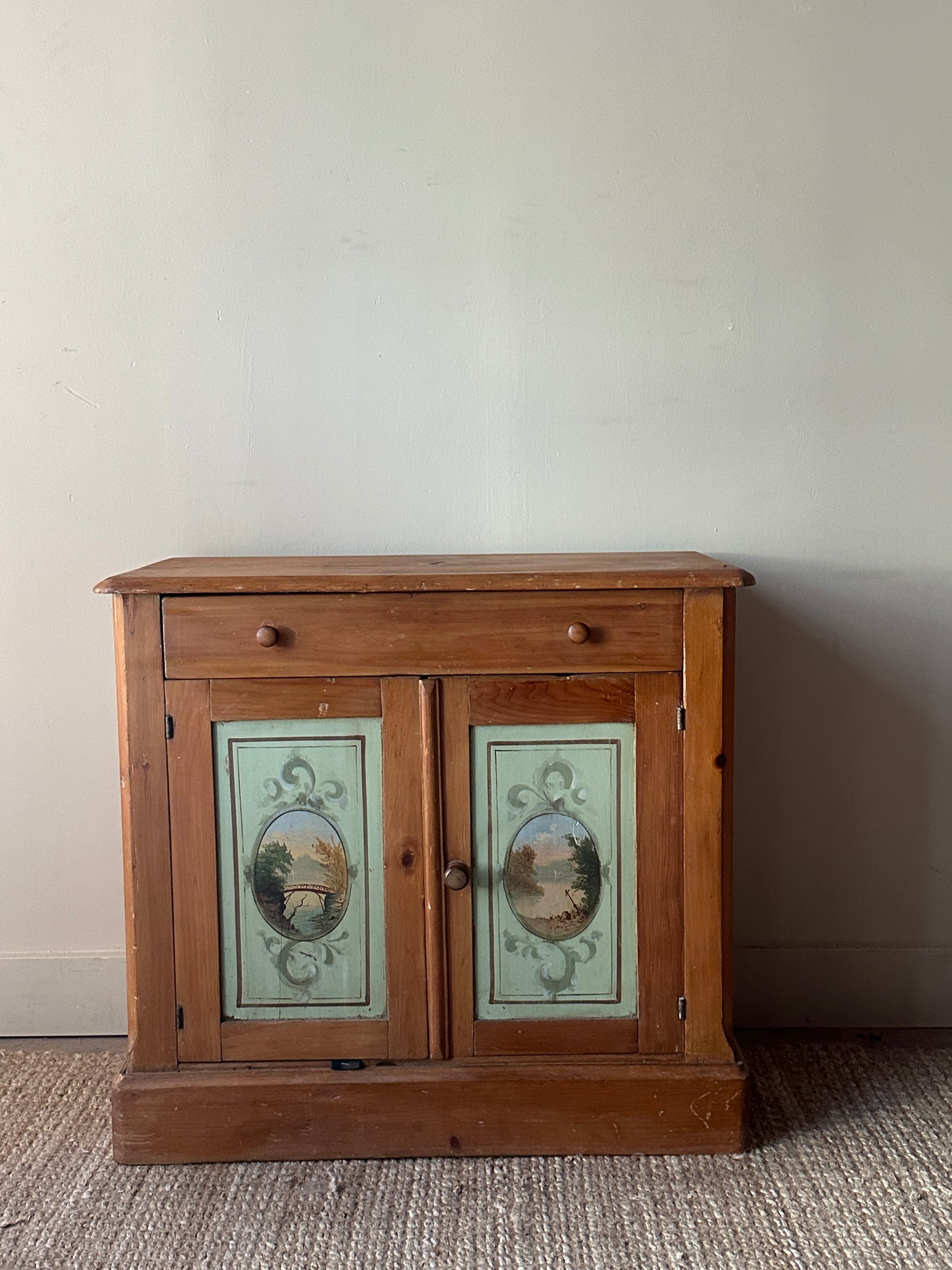 Painted pine side table