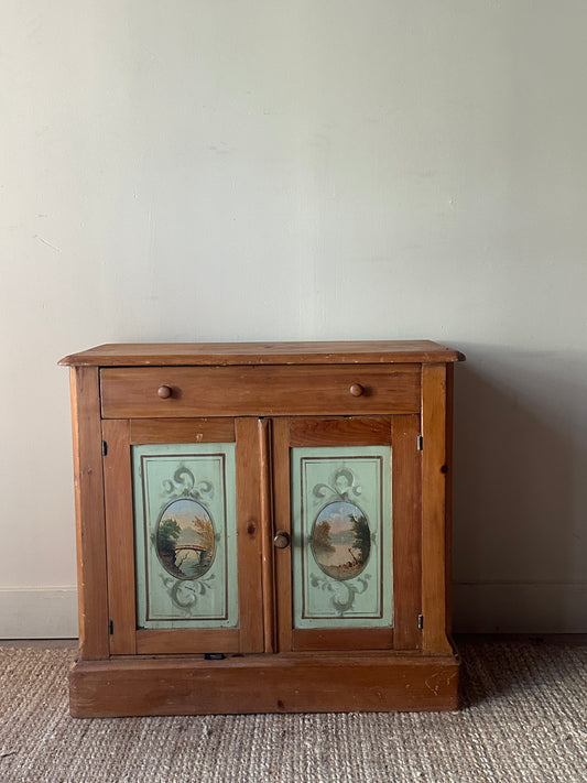 Painted pine side table