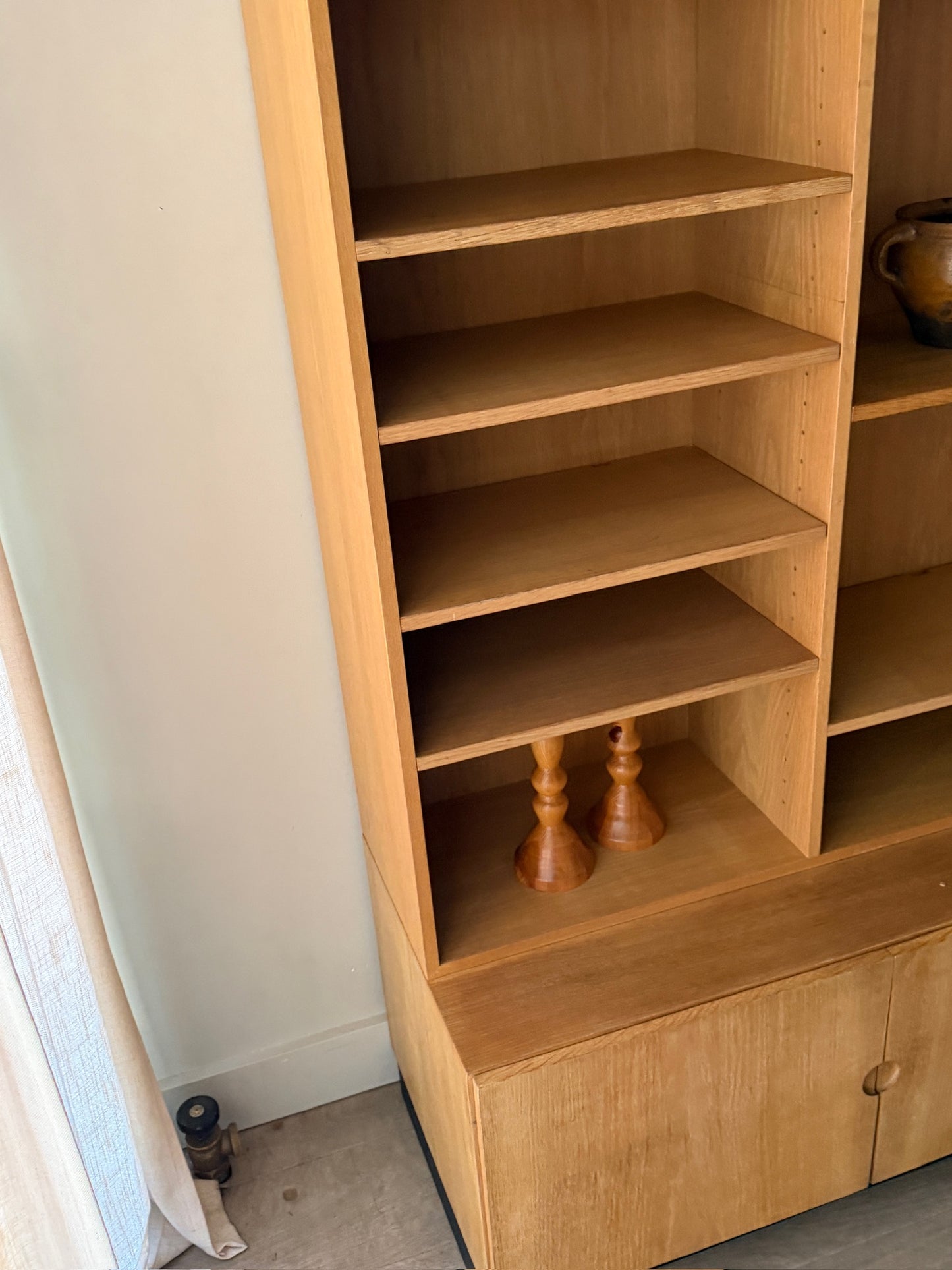 Sven Ellekar for Bramin Danish two piece oak hutch