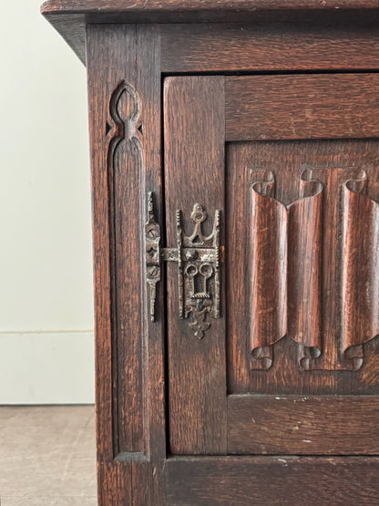 Oak book case cabinet
