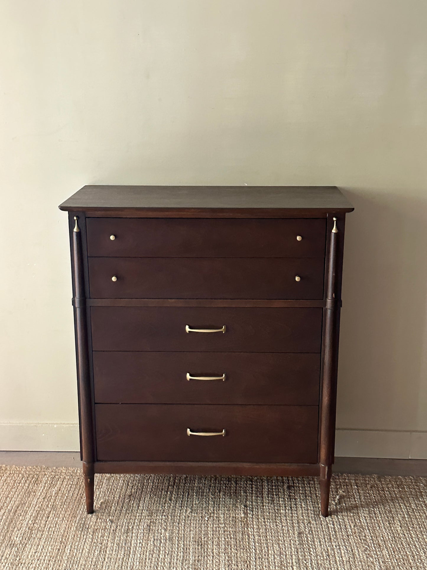 Walnut tall boy