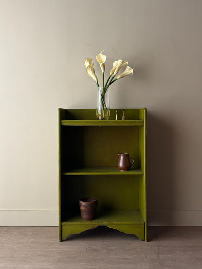 Green painted pine shelf