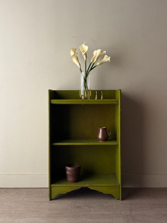 Green painted pine shelf