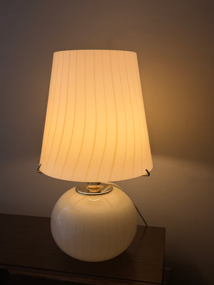 Italian glass two bulb lamp