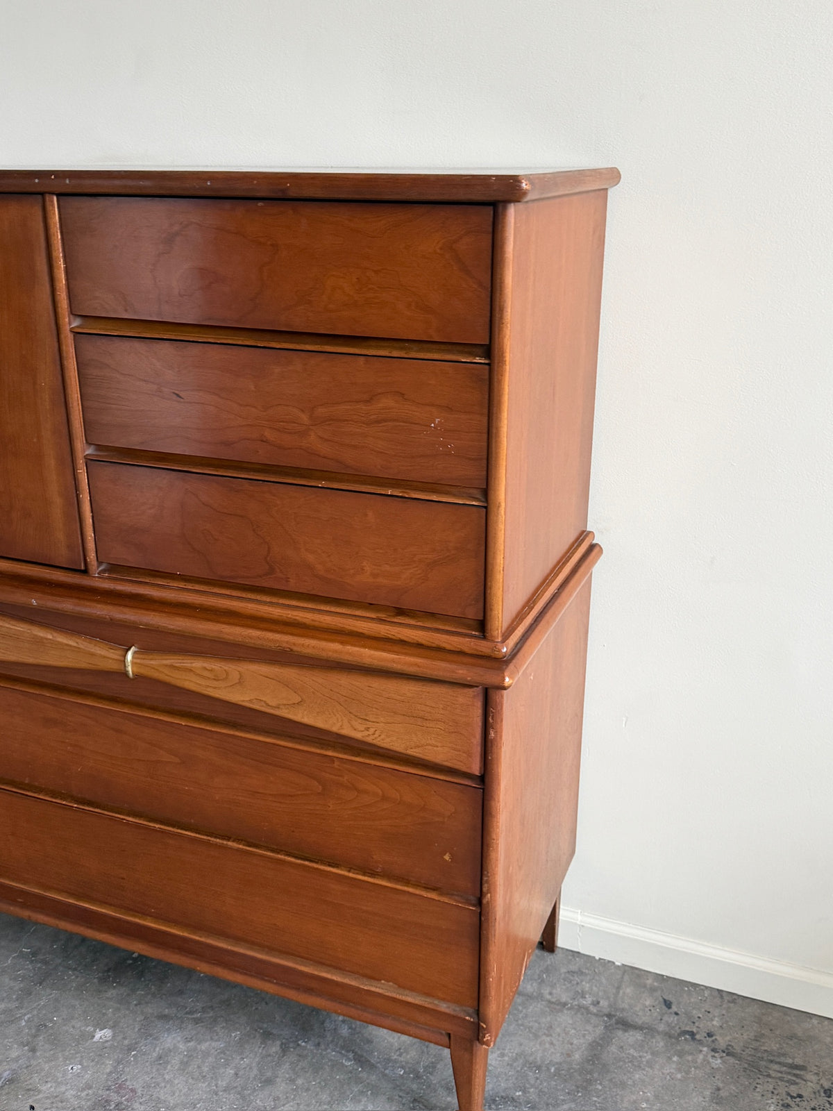 Bassett walnut gentleman’s dresser