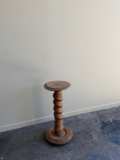 Oak barley twist plant stand