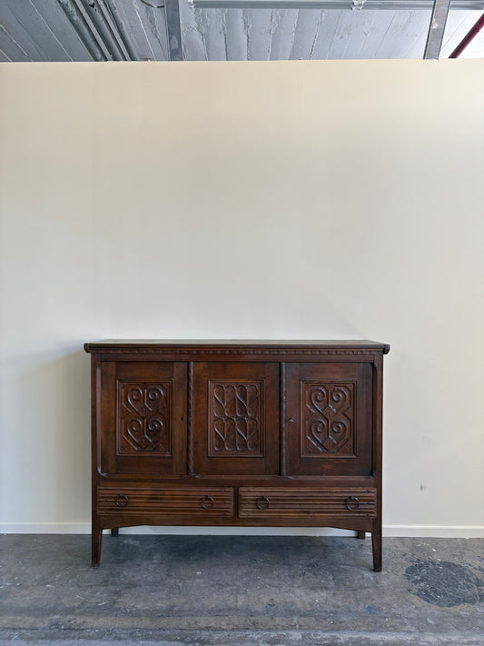 Carved oak sideboard