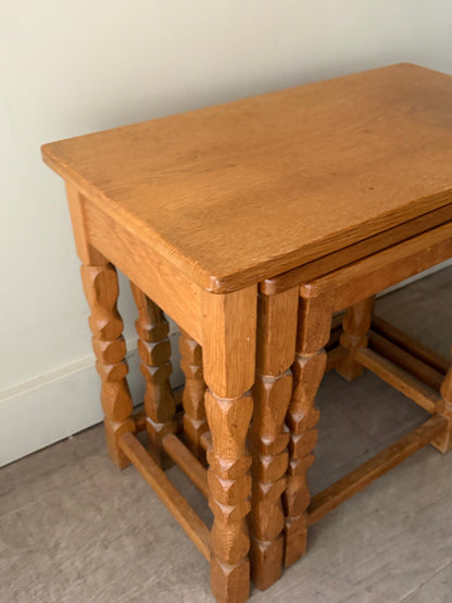 Danish oak nesting tables