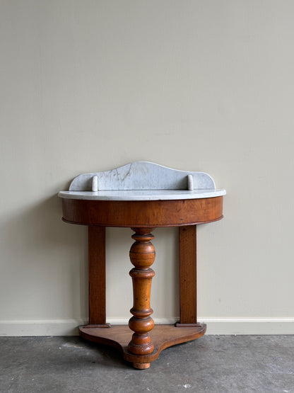 English early Victorian marble top washstand