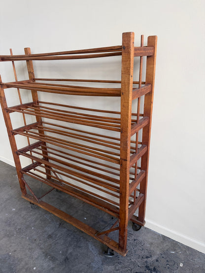 Pine shoe factory rack