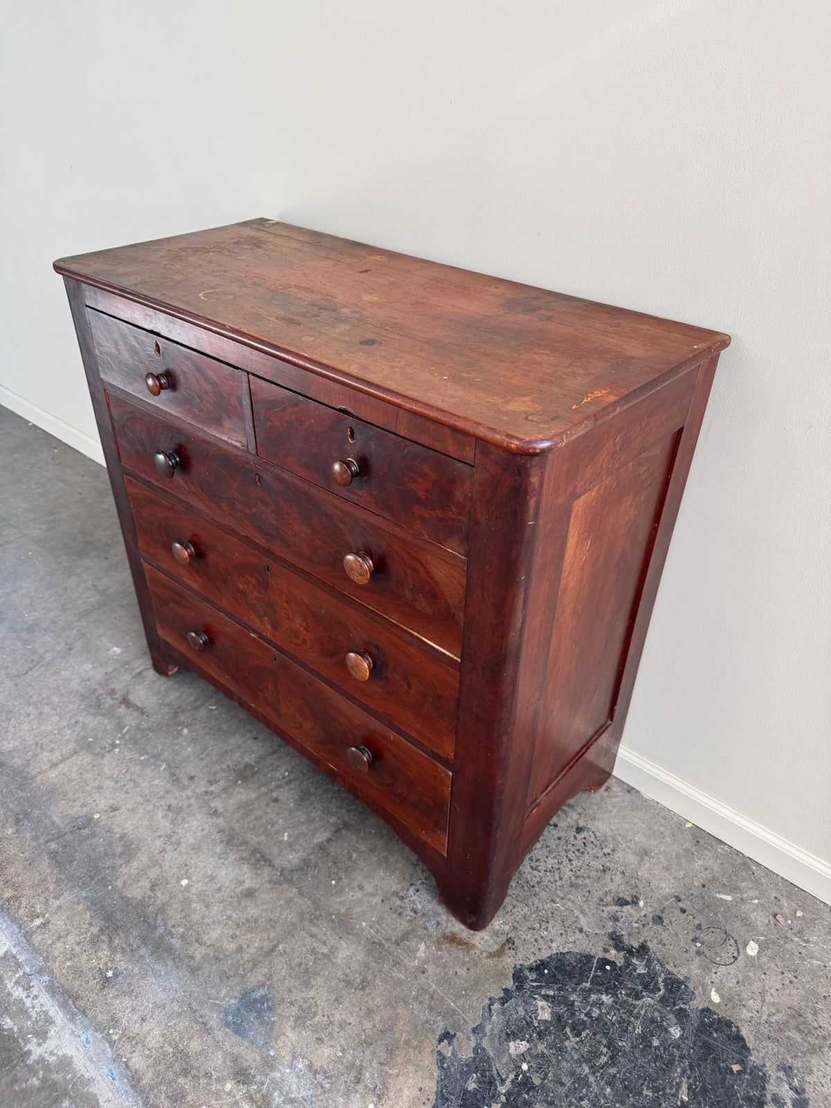 Federal walnut dresser