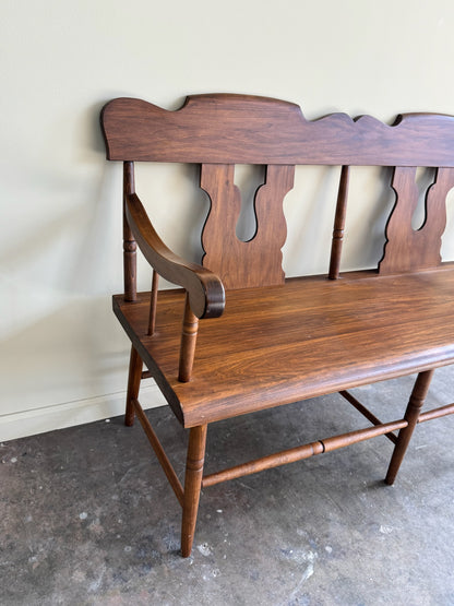 Walnut deacon’s bench