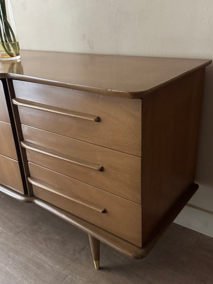 United walnut 9 drawer dresser