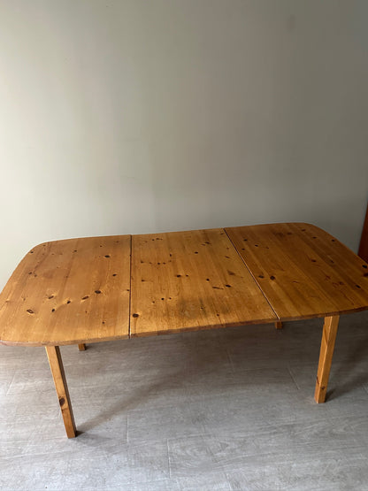 Swedish pine drop leaf dining table
