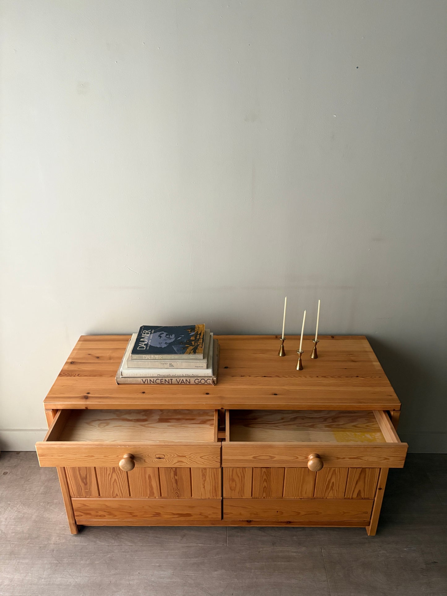 Swedish pine console cabinet