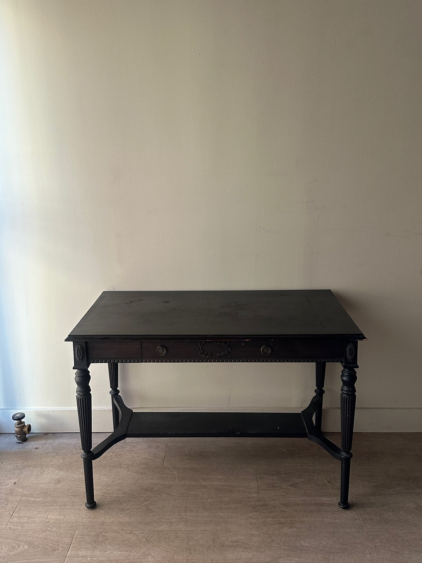 Black painted desk or console table