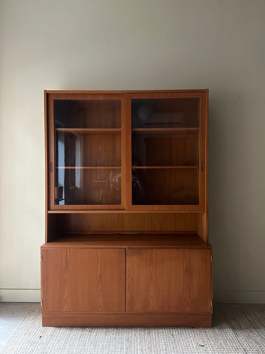 Danish teak two piece hutch