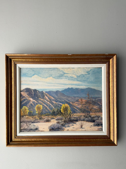 American desert landscape. William Tefft Schwarz 1887-1967. Signed.