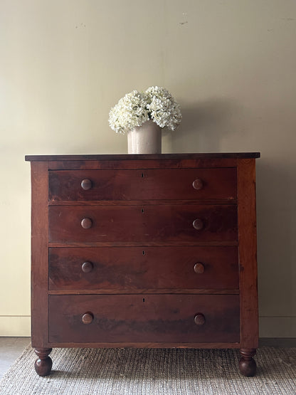 Mahogany ball foot dresser