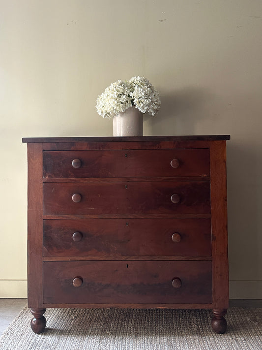 Mahogany ball foot dresser