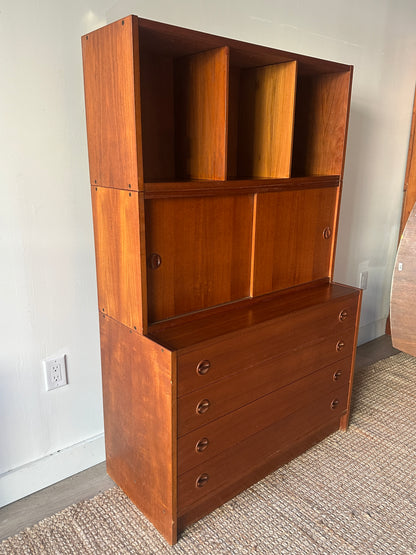 Three piece teak unit