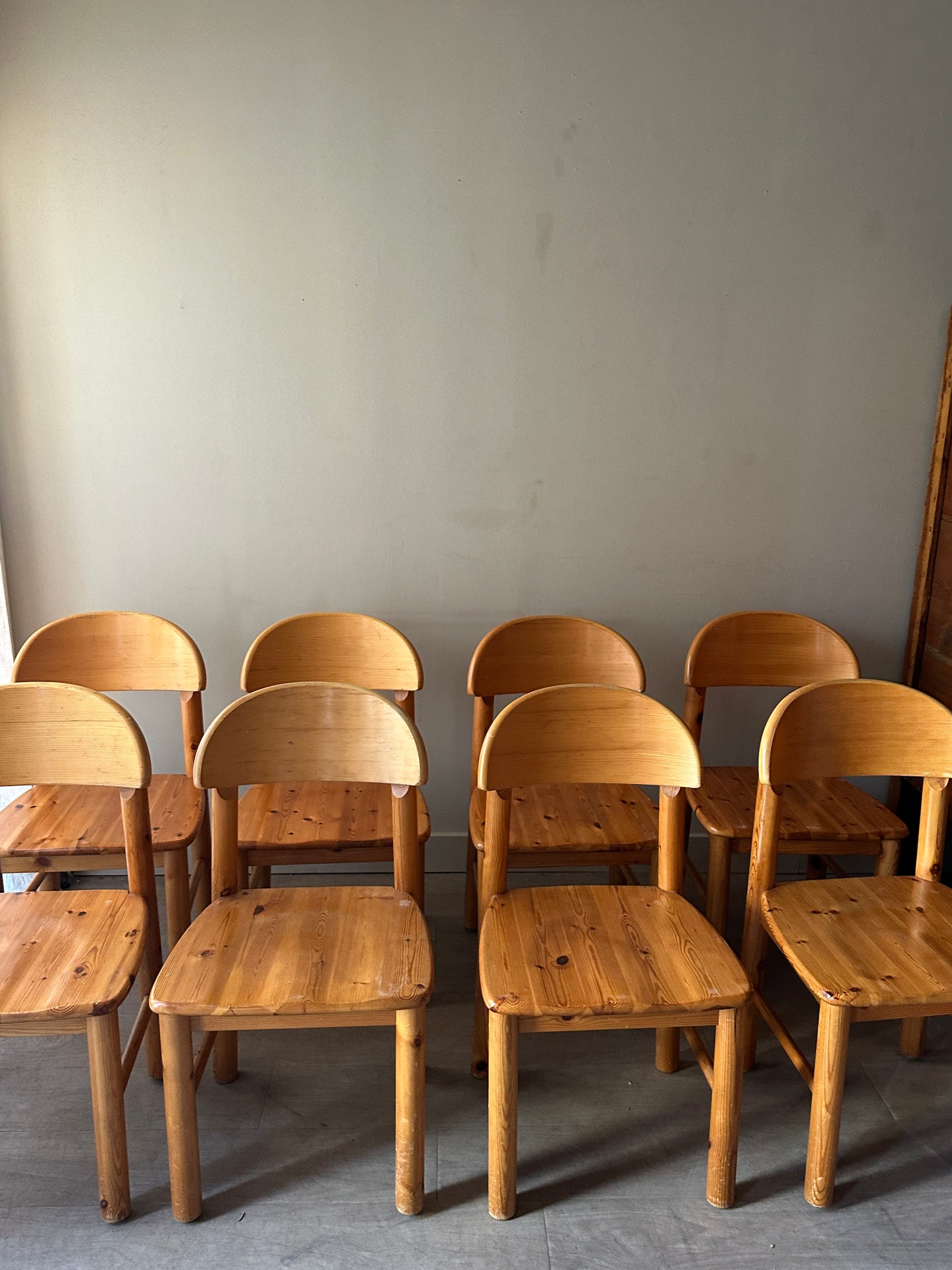 8 Rainer Daumiller Pine chairs. Sold in sets of 2.