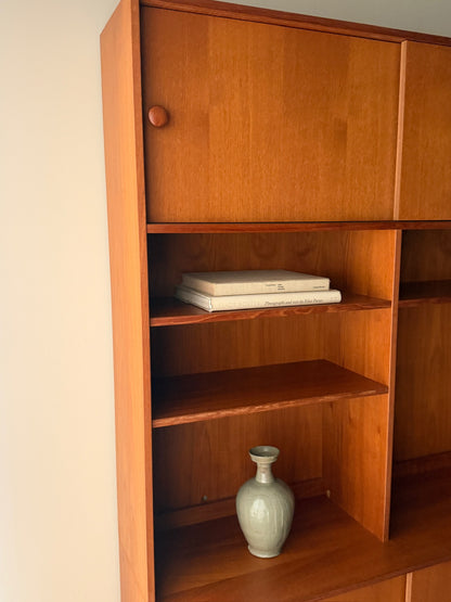 Danish teak two piece hutch