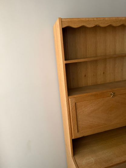 Danish oak secretary hutch
