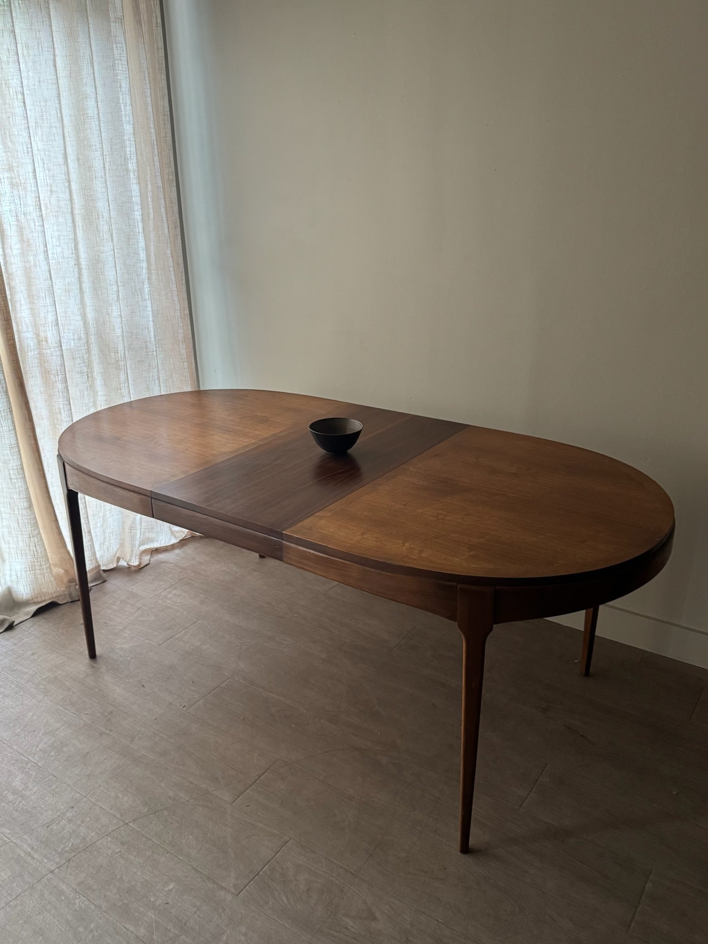 Lane walnut dining table with extension