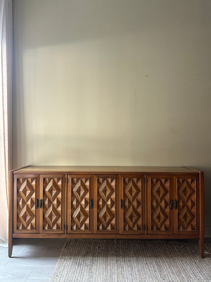 Broyhill oak credenza