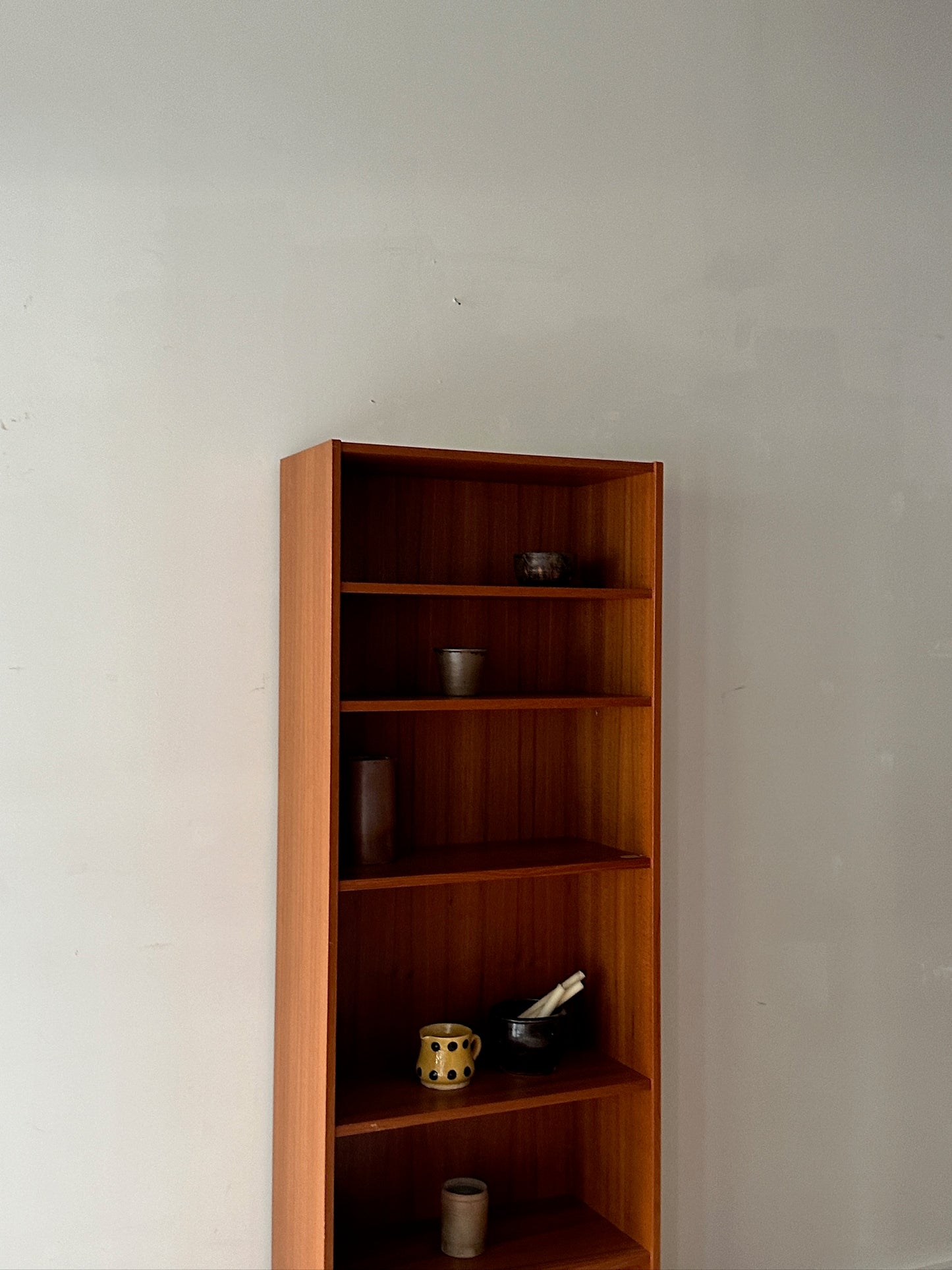 Teak tall bookcase