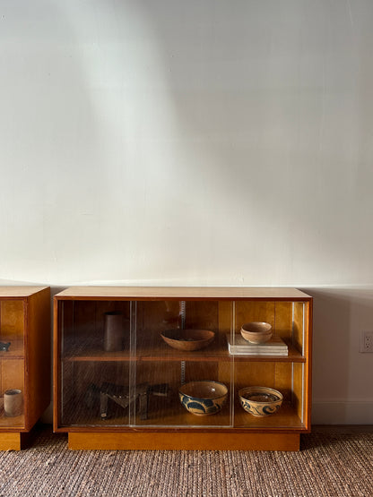 Maple display case. Sold individually.