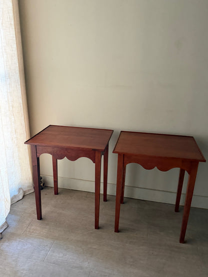 Cherry side tables. Sold individually.