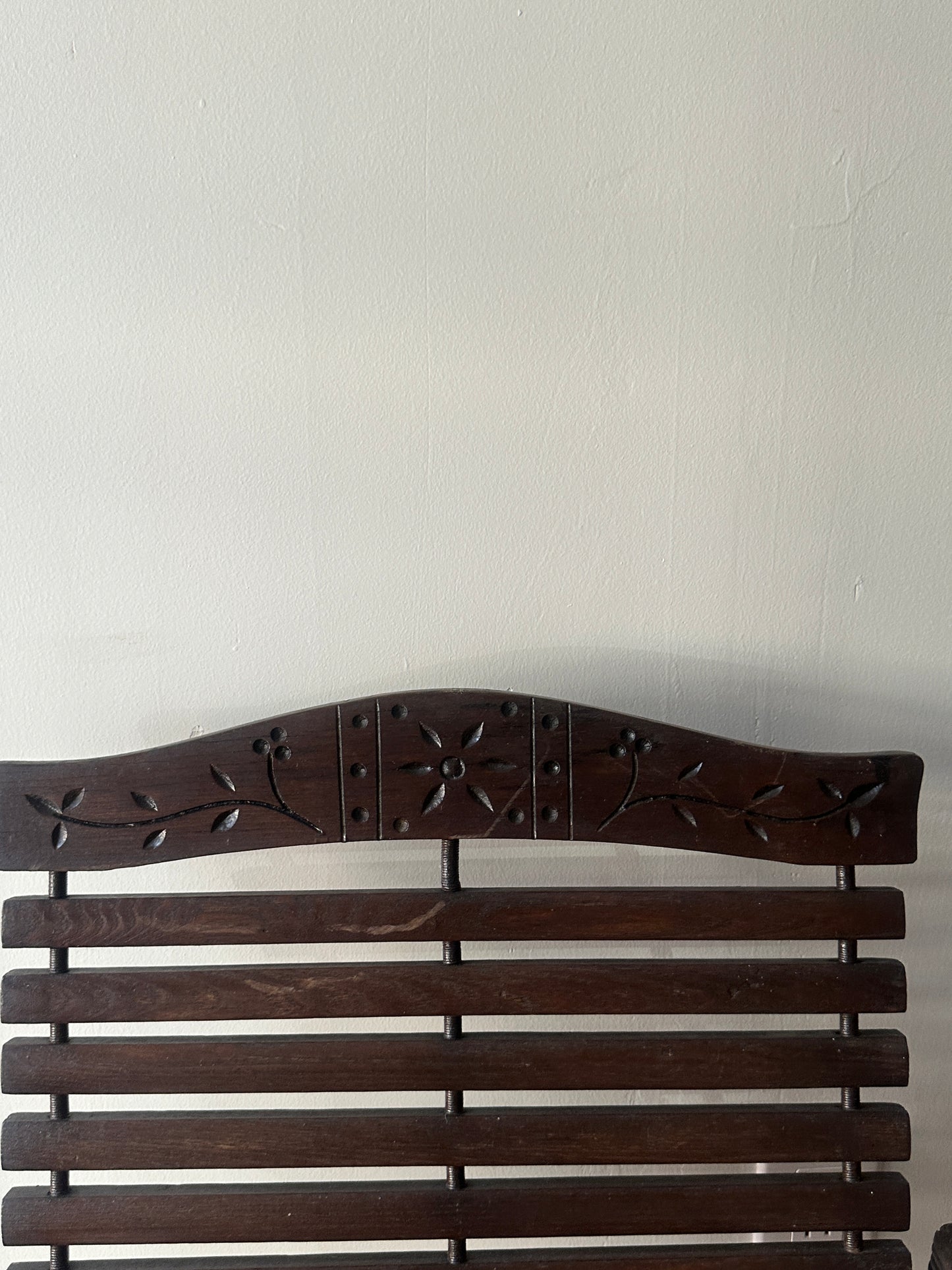 Victorian two seater folding bench