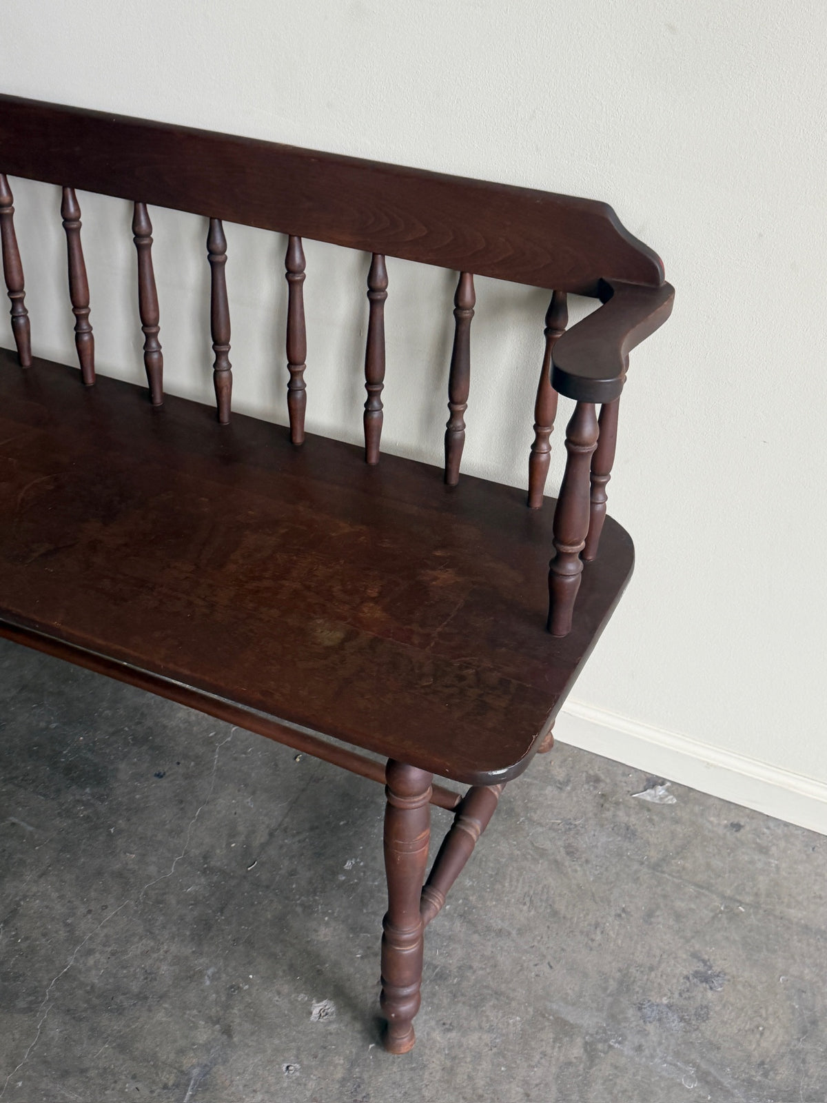 Walnut deacon’s bench