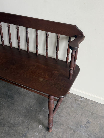 Walnut deacon’s bench