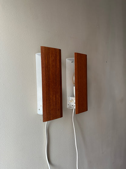 Pair of Scandinavian wall sconces. Sold as pair.