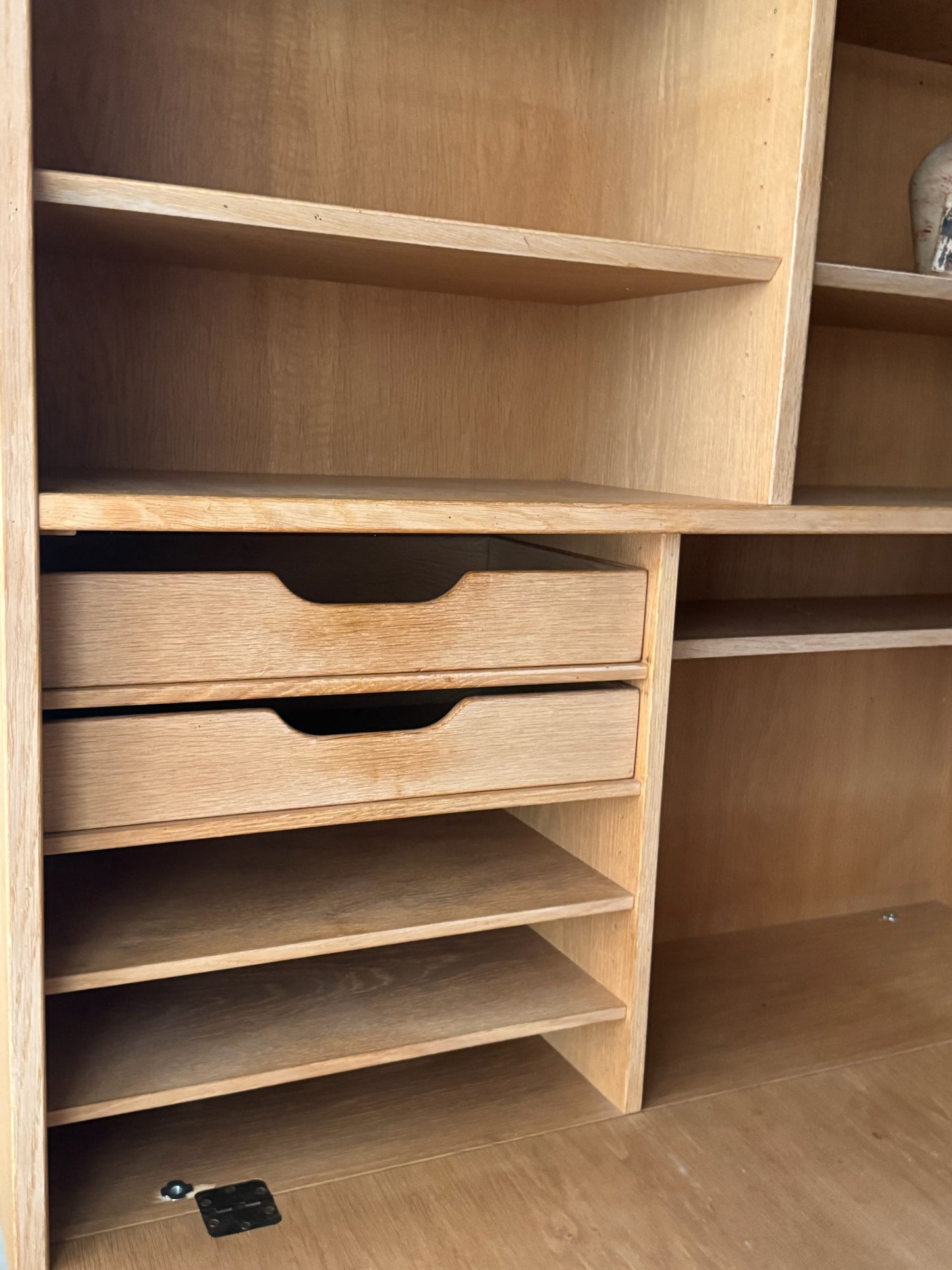Carlo Jensen for Poul Hundevad Danish oak bookcase cabinet