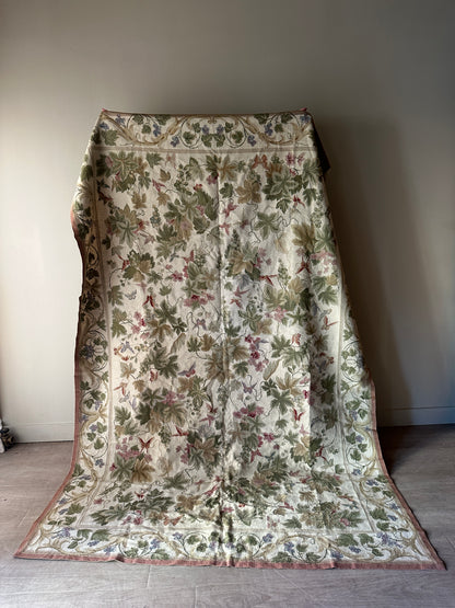 Needlepoint floral rug