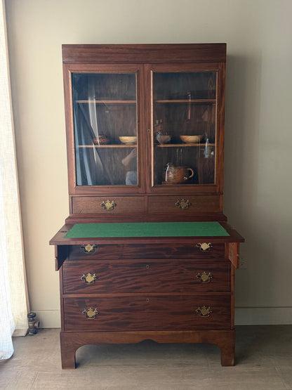 Mahogany secretary hutch