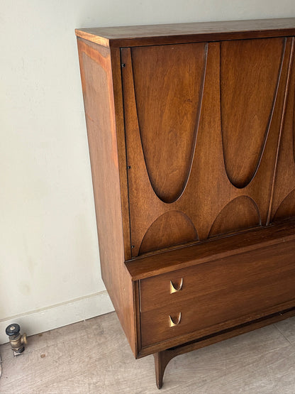 Broyhill walnut tallboy