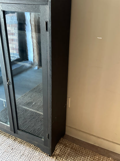 Black painted display case