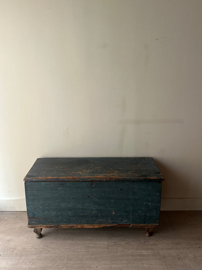 Blue painted chest