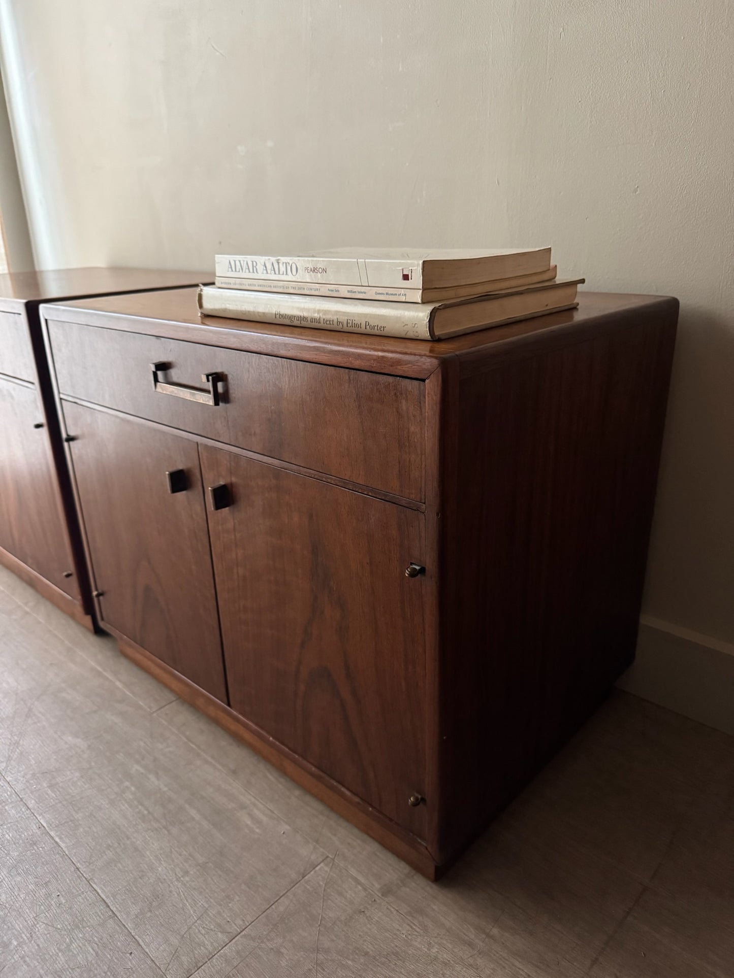 Founders walnut nightstands. Sold individually.