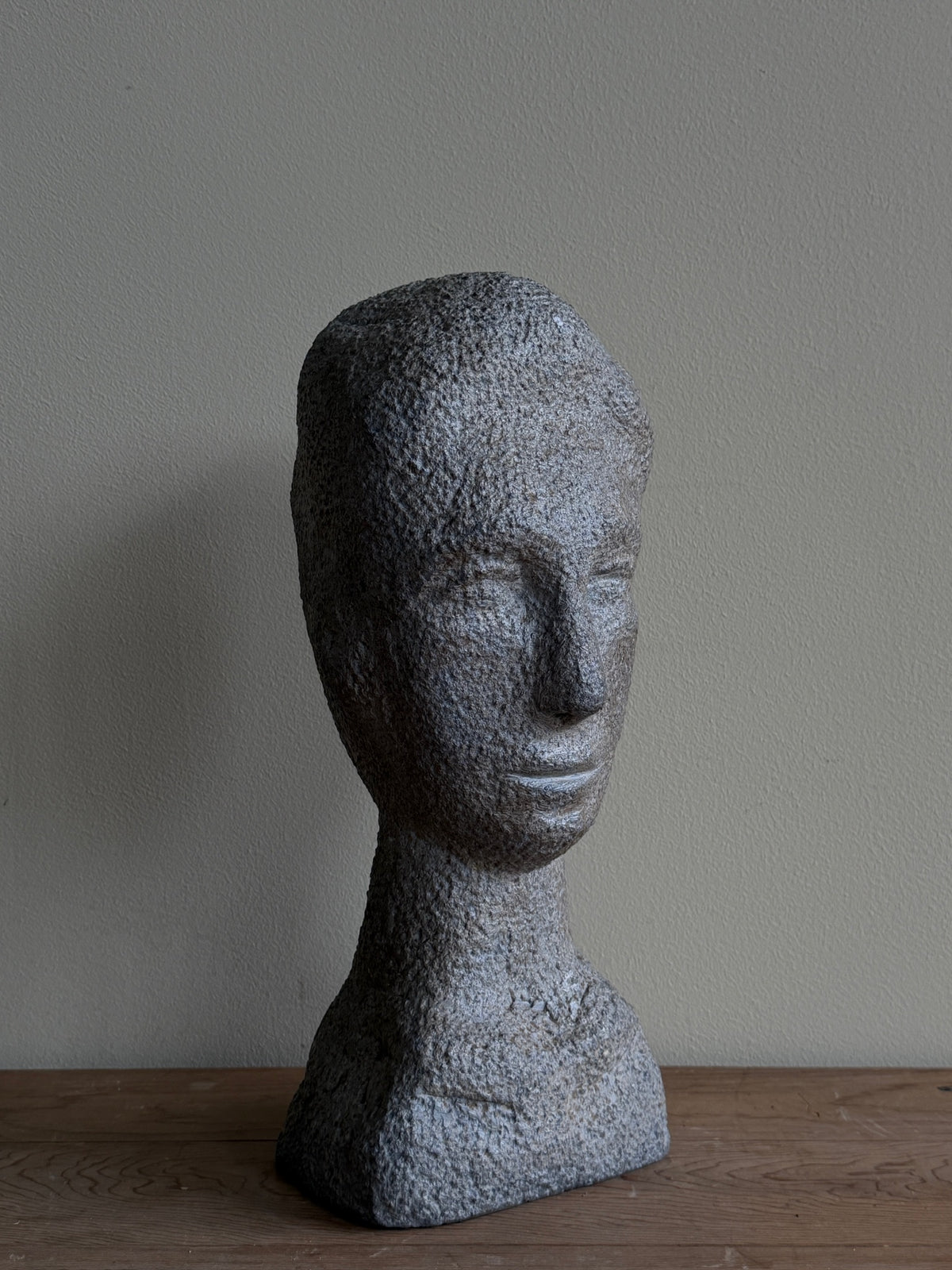 Carved stone double-sided bust