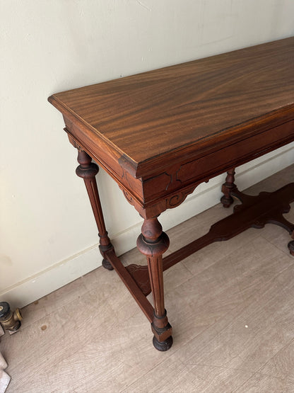 Oak console table
